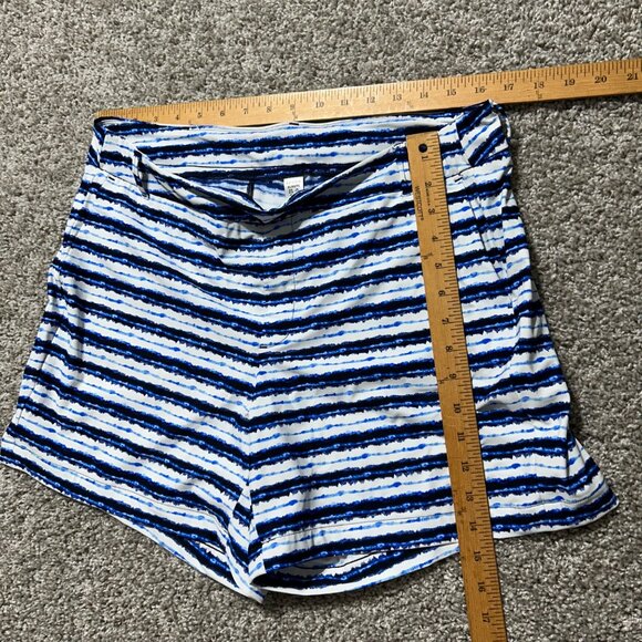 Spanx Sunshine 6 Shorts UPF 50+ Blue Painted Stripe Summer Beach - Picture 7 of 11
